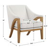 Evolve White Fabric Accent Chair thumbnail 2