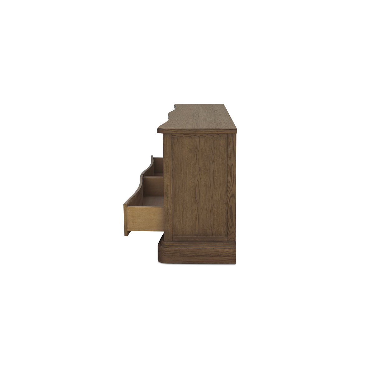 Clarence 6 Drawer Dresser Warm Brown, by Moe's Home, 72" width x 32" height x 18" depth View 3