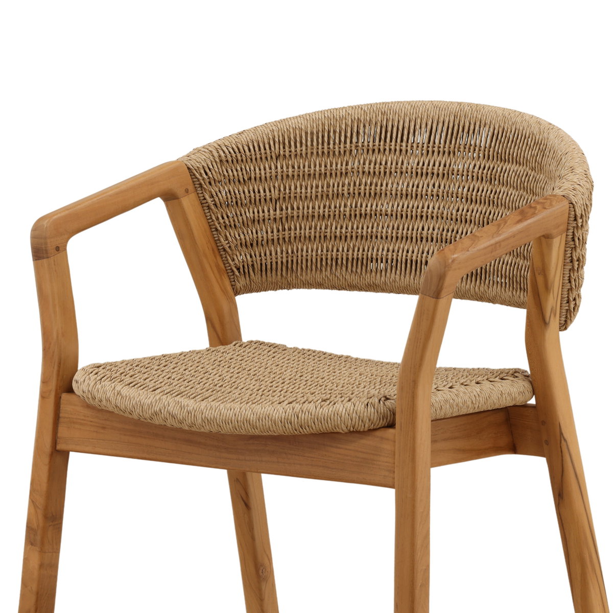 Arrow Outdoor Dining Chair Natural, by Dovetail, 23.81" width x 30" height x 23.42" depth View 6