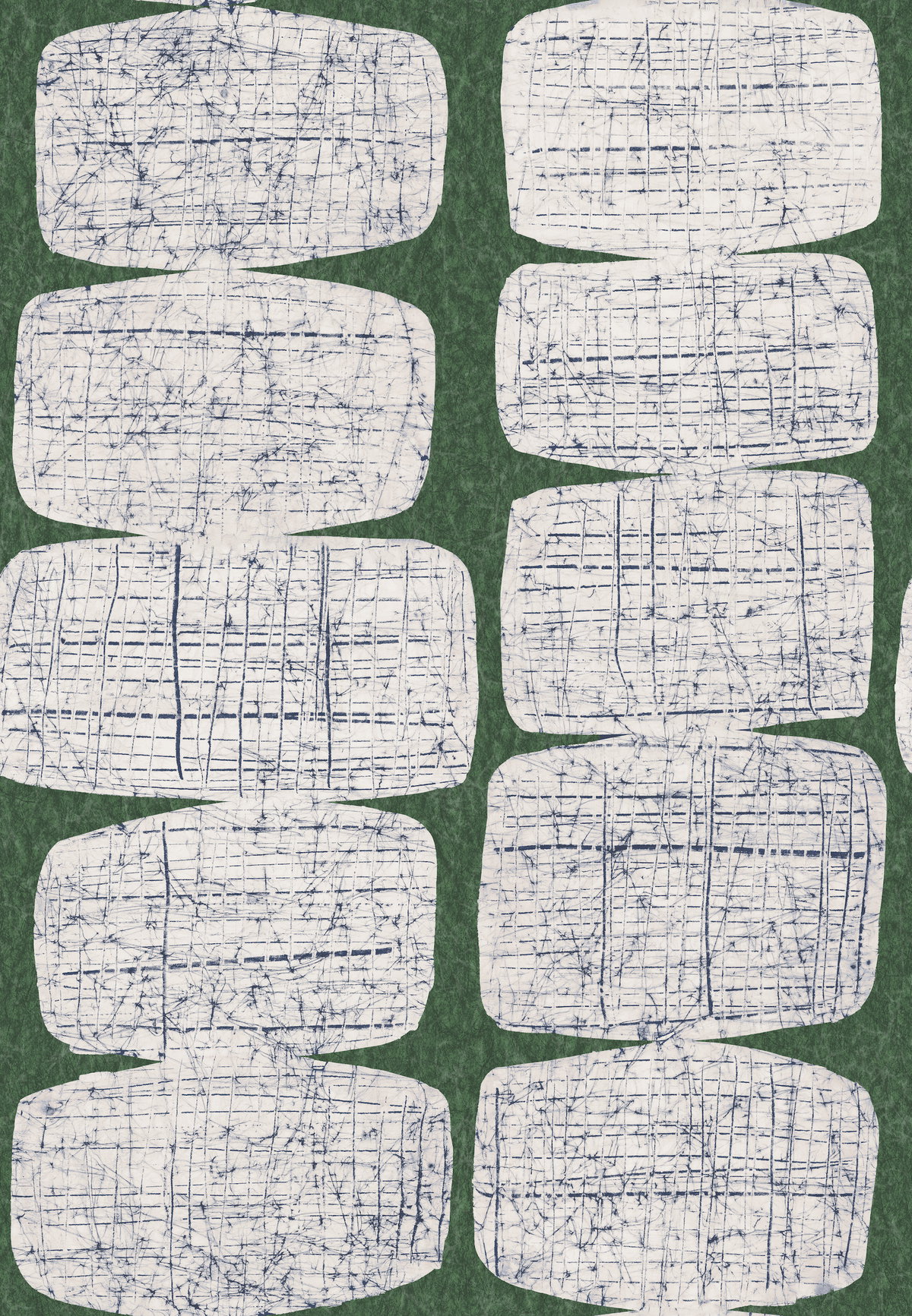 Mid-Century Beads Green Peel & Stick Wallpaper, by York Wall, 18'10.8" length x 1'6" width x 0.02" depth