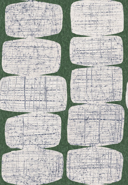 Mid-Century Beads Green Peel & Stick Wallpaper