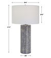 Havana Blue Table Lamp, by Uttermost, 16" width x 27.5" height x 16" depth thumbnail 3
