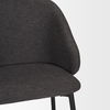 Shannon Dining Chair with Gray Fabric & Matte Black Metal thumbnail 9