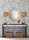 Tea Leaves Stripe Cream & Black Wallpaper thumbnail 2