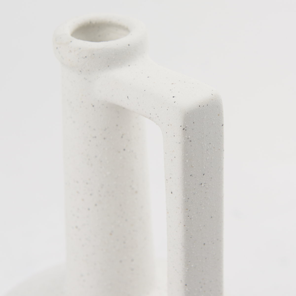 Burton 10.8H Small White Ceramic Jug Vase, by Mercana, 4.92" length x 4.92" width x 9.25" height View 9