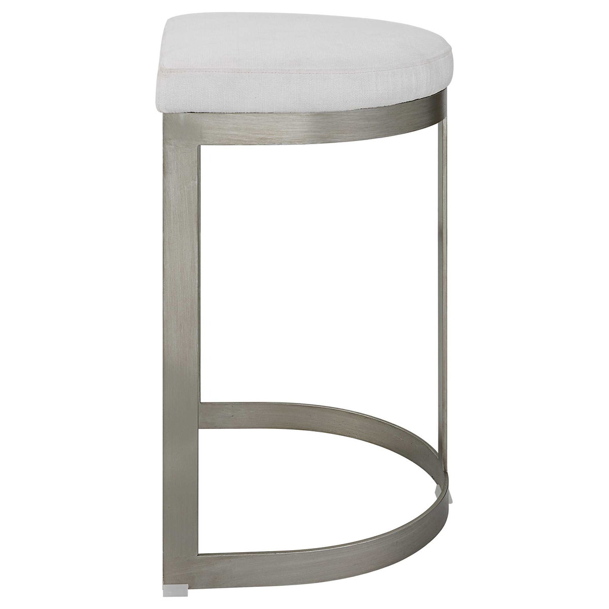 Ivanna Backless Silver Counter Stool, Counter & Bar Stool by Uttermost, 18" width x 26" height x 14.5" depth View 6
