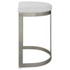 Ivanna Backless Silver Counter Stool, Counter & Bar Stool by Uttermost, 18" width x 26" height x 14.5" depth thumbnail 6