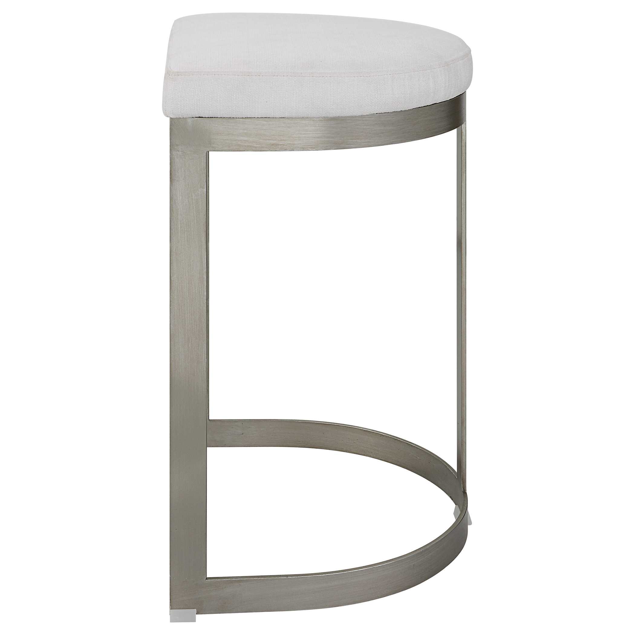 Ivanna Backless Silver Counter Stool large image 