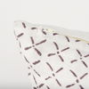 Jayden Cream with Merlot Print Linen Square Decorative Pillow Cover thumbnail 7
