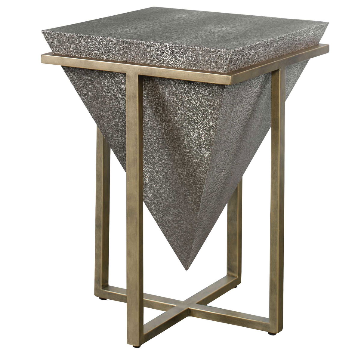 Bertrand Shagreen Accent Table, Side & End Table by Uttermost, 18.25" width x 25.25" height x 18.25" depth View 4
