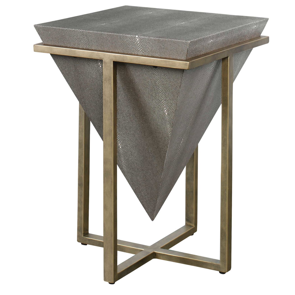 Bertrand Shagreen Accent Table, Side & End Table by Uttermost, 18.25" width x 25.25" height x 18.25" depth View 4