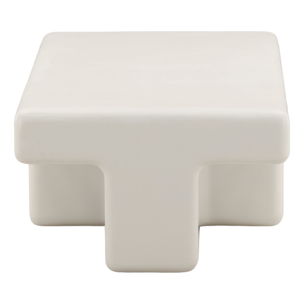 Teo Outdoor Coffee Table White, by Dovetail, 48" width x 15" height x 24" depth View 3