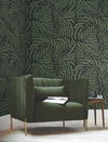 Fern Fronds Black & Green Wallpaper thumbnail 5