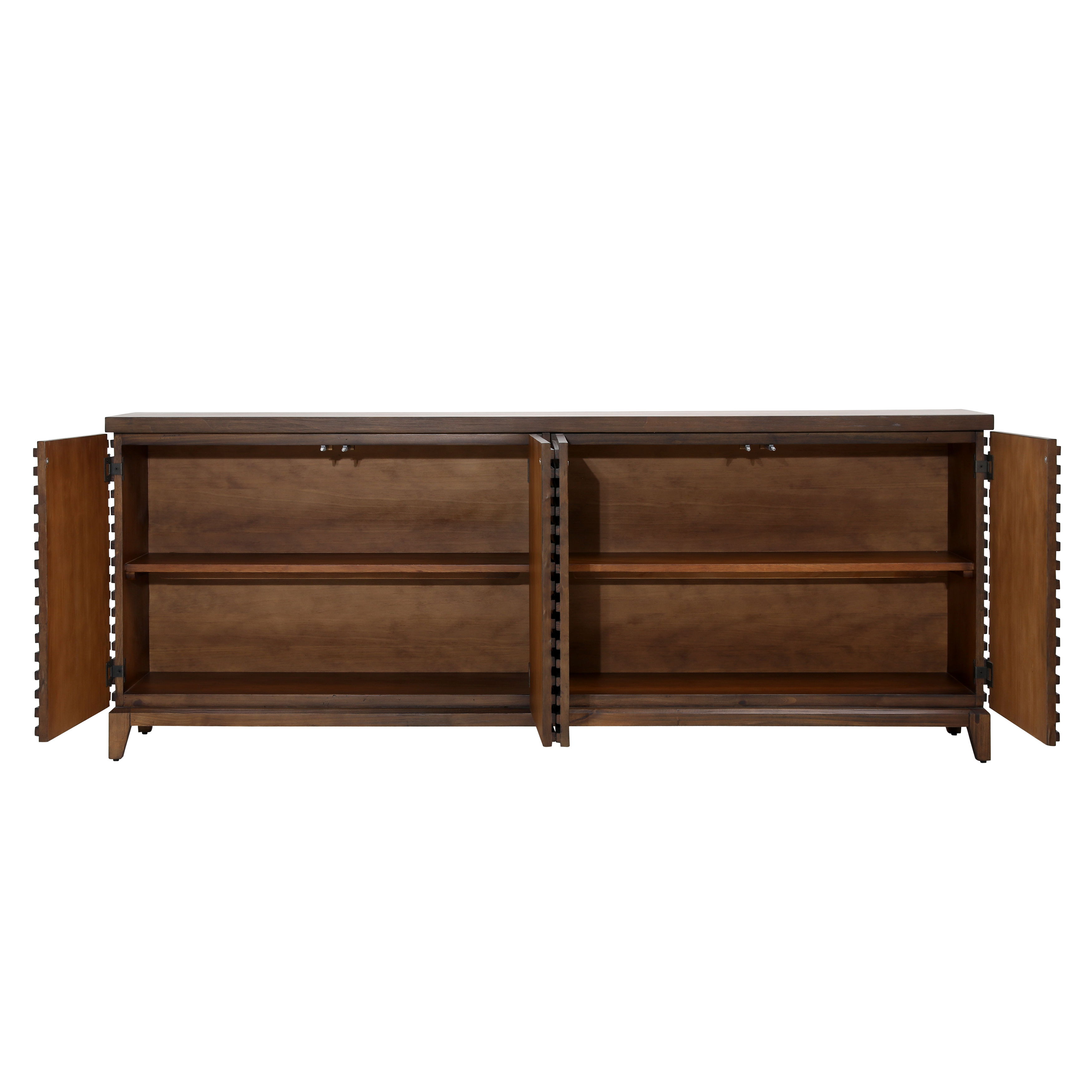 Essie Sideboard Brown, Sideboards & Buffet by Dovetail, 82.75" width x 32.18" height x 15.75" depth View 5