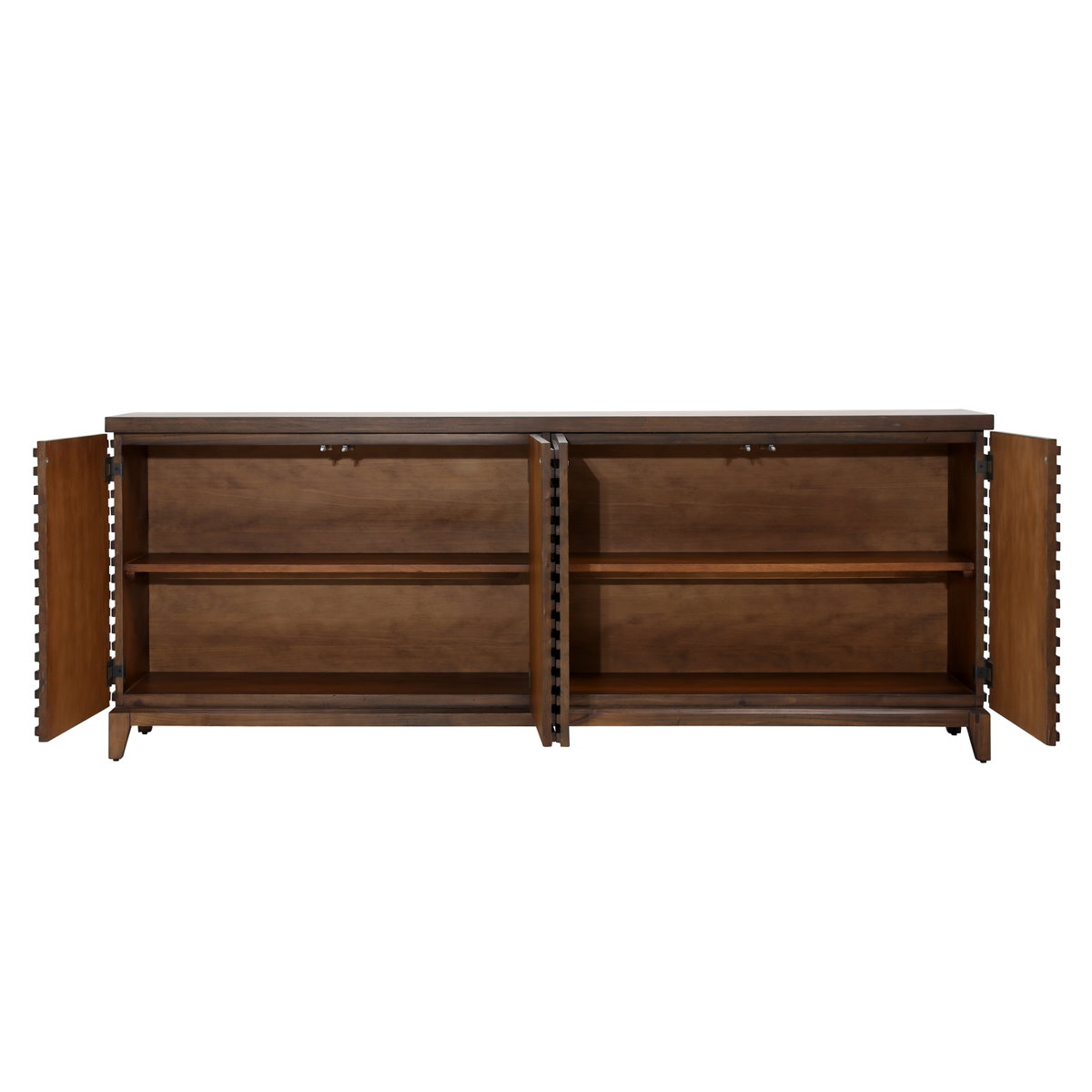 Essie Sideboard Brown, Sideboards & Buffet by Dovetail, 82.75" width x 32.2" height x 15.75" depth View 5