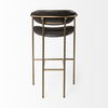 Parker Brown Faux Leather Seat Gold Metal Bar Stool thumbnail 4