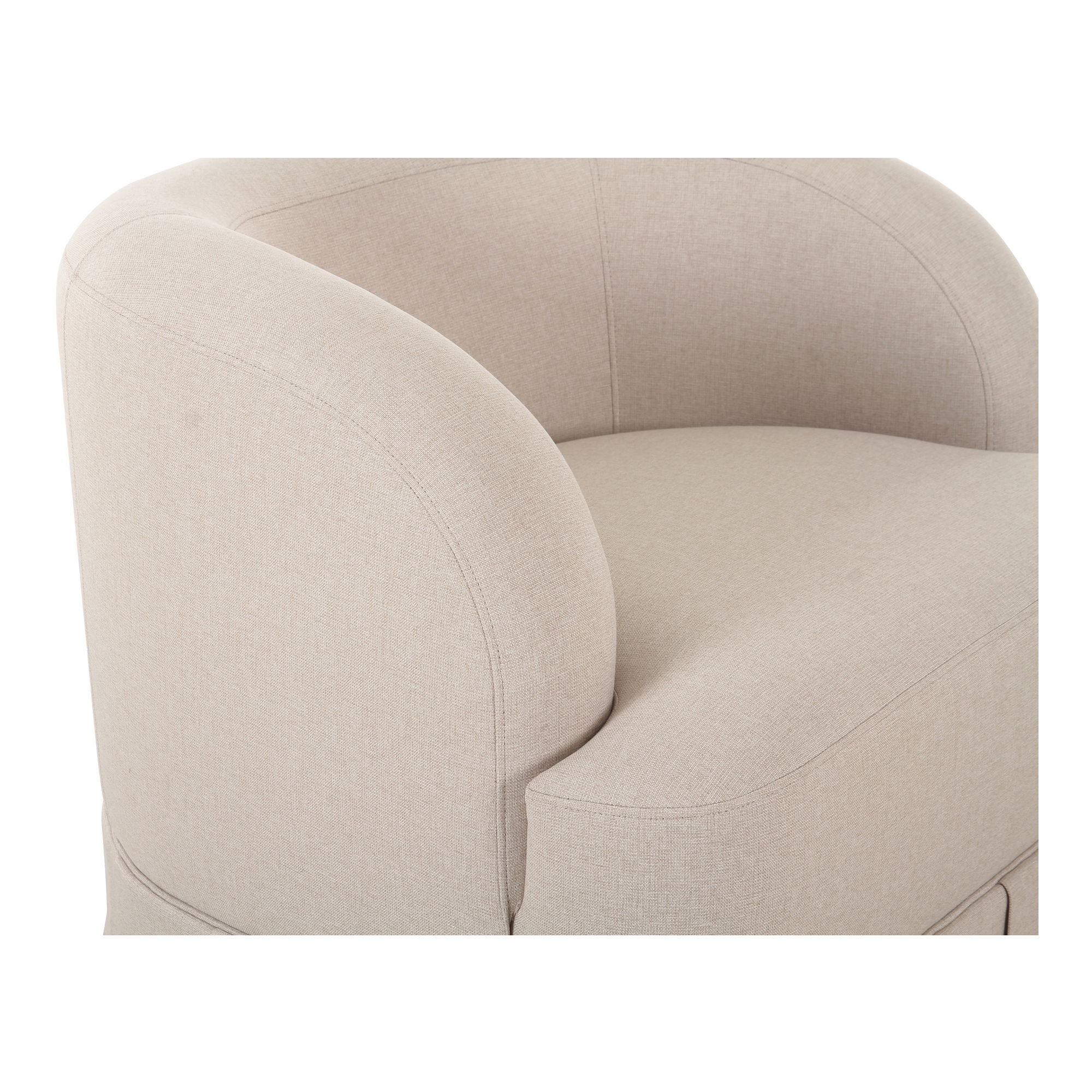 Maren Swivel Chair Beige, Accent Chair by Moe's Home, 32" width x 26.5" height x 30" depth View 6