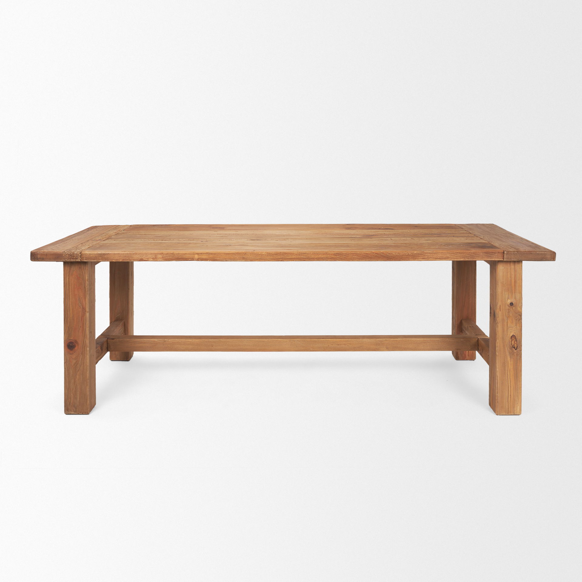 Stetson 94.5' Rectangular Natural Brown Wood Dining Table large image 