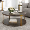 Palisade Round Wood Coffee Table, by Uttermost, 40" width x 17" height x 40" depth thumbnail 4