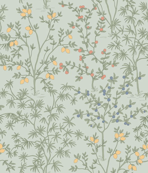 Lemon Grove Vintage Duck Egg Peel & Stick Wallpaper