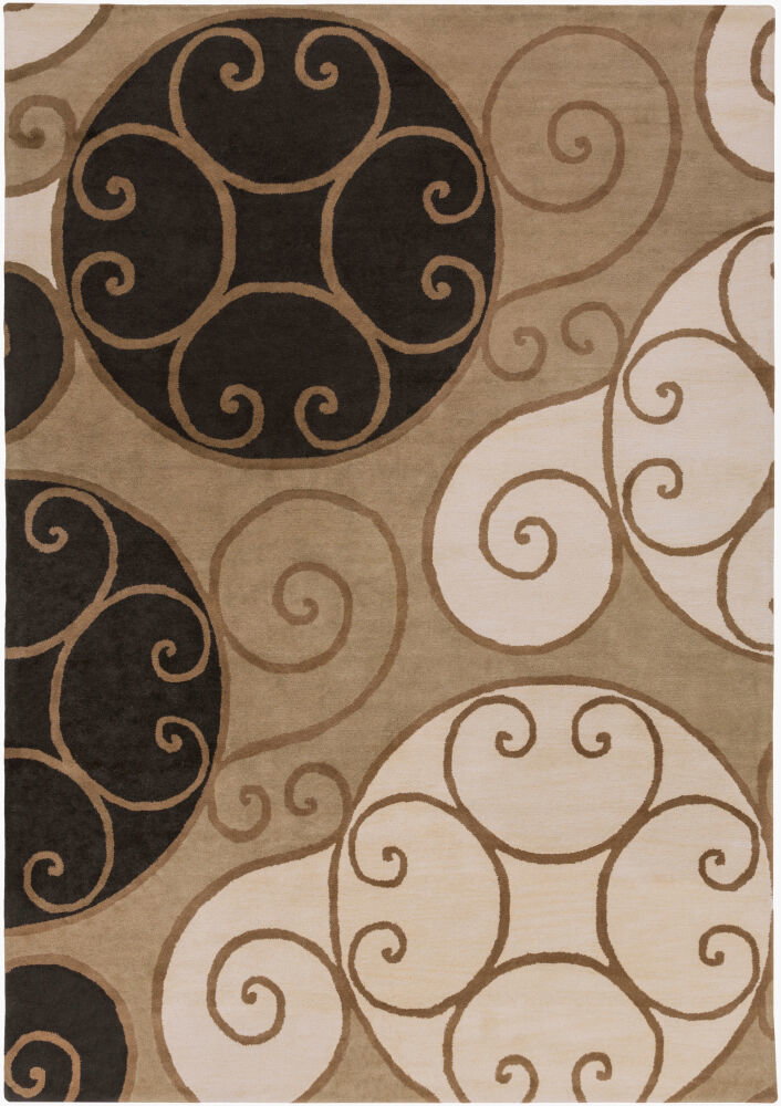 Athena Handmade Rug, by Surya, 1'6" length x 1'6" width