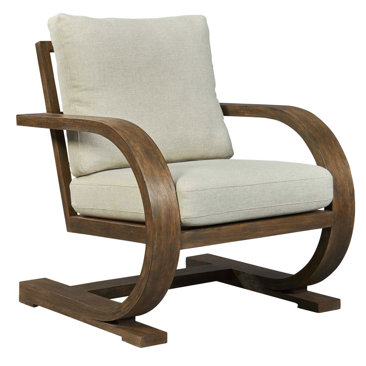 Bedrich Wooden Accent Chair, by Uttermost, 30" width x 34" height x 30.75" depth View 5