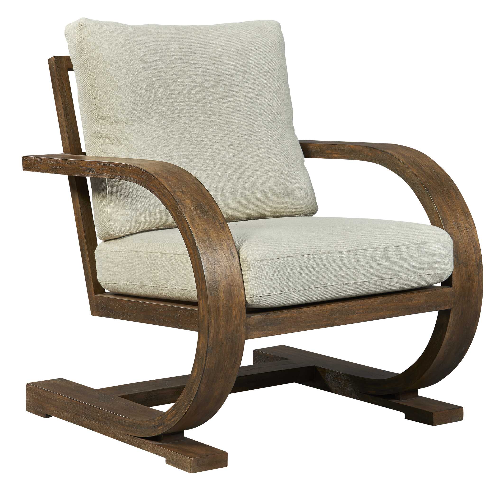 Bedrich Wooden Accent Chair large image 