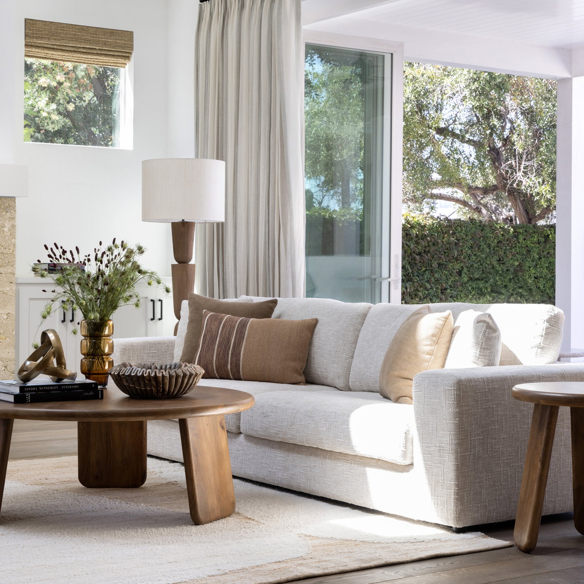 Darina Sofa Cream, Sofas & Sectional by Dovetail, 107.9" width x 30.31" height x 38.58" depth View 8