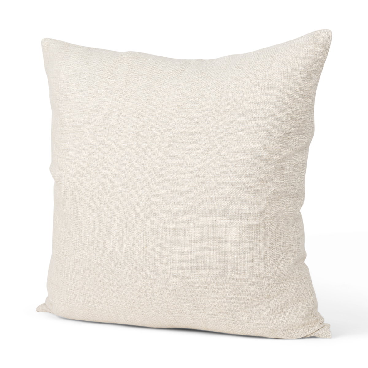 Jacklyn 22x22 Cream Linen Square Decorative Pillow Cover, by Mercana, 22" length x 22" width x 0.2" height View 1