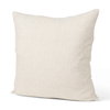 Jacklyn 22x22 Cream Linen Square Decorative Pillow Cover, by Mercana, 22" length x 22" width x 0.2" height thumbnail 1
