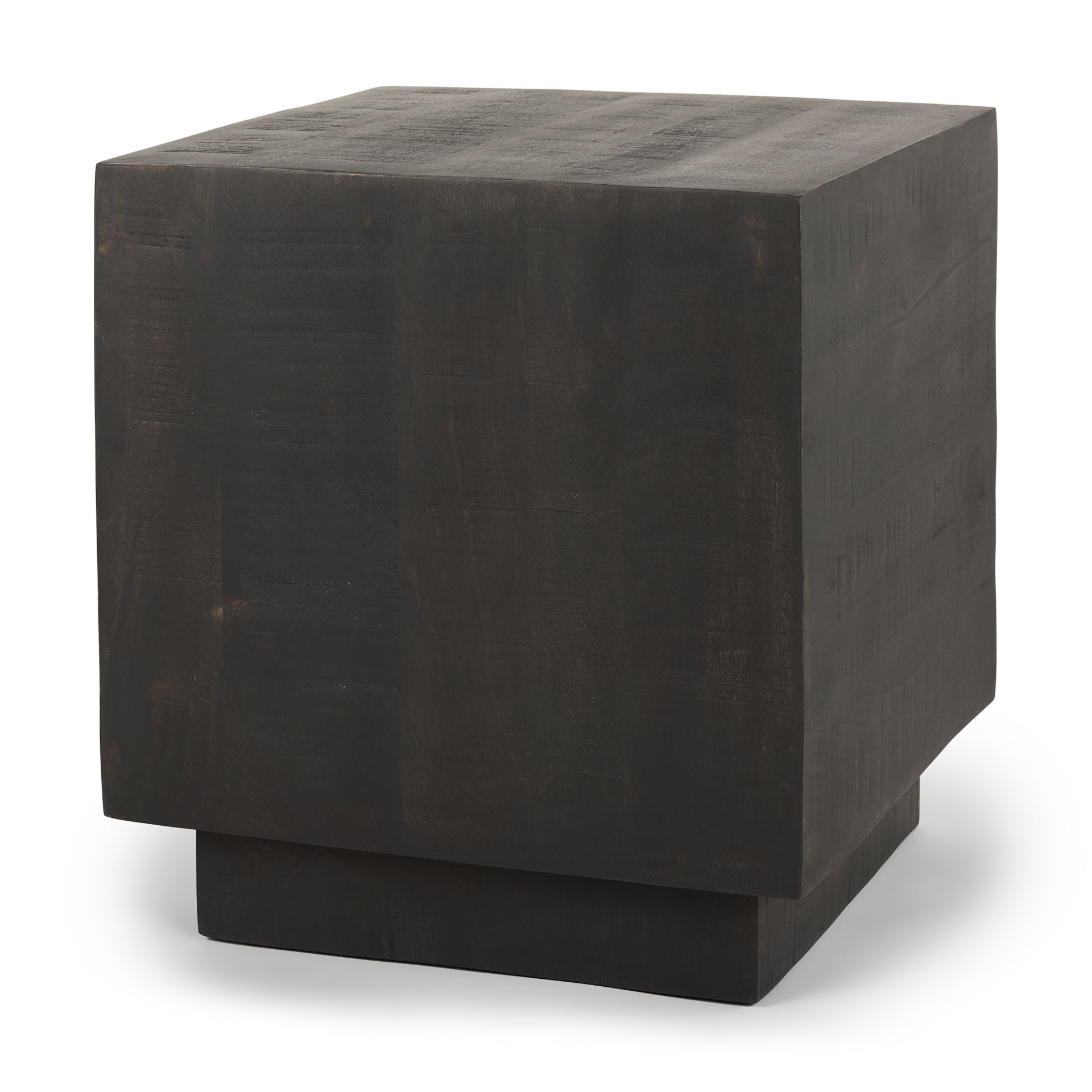 Hayden Dark Brown Wood End/Side Table, Side & End Table by Mercana, 22" length x 22" width x 24" height View 1