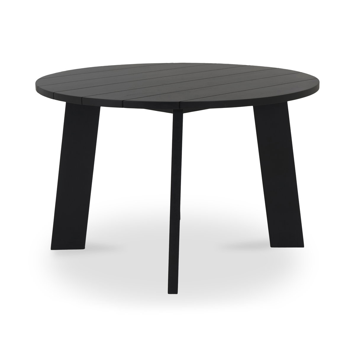 Delta Round Outdoor Dining Table Black, Outdoor Table by Moe's Home, 3'11" width x 2'6" height x 3'11" depth View 2