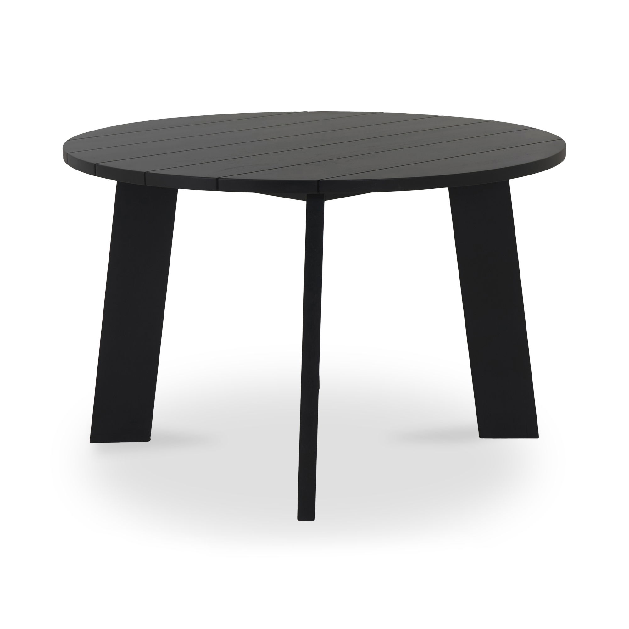 Delta Round Outdoor Dining Table Black large image 