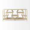Dayton II 66L x 16W Natural Wooden Multi-Level Shelf Console Table thumbnail 3