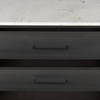 Divina Black-Brown Wood with White Marble Top and Black Metal Base Sideboard, Sideboards & Buffet by Mercana, 71" length x 18.5" width x 32" height thumbnail 13