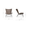 Paige Outdoor Accent Chair Brown, Outdoor Chair by Moe's Home, 2'5.5" width x 2'9" height x 2'8.76" depth thumbnail 8