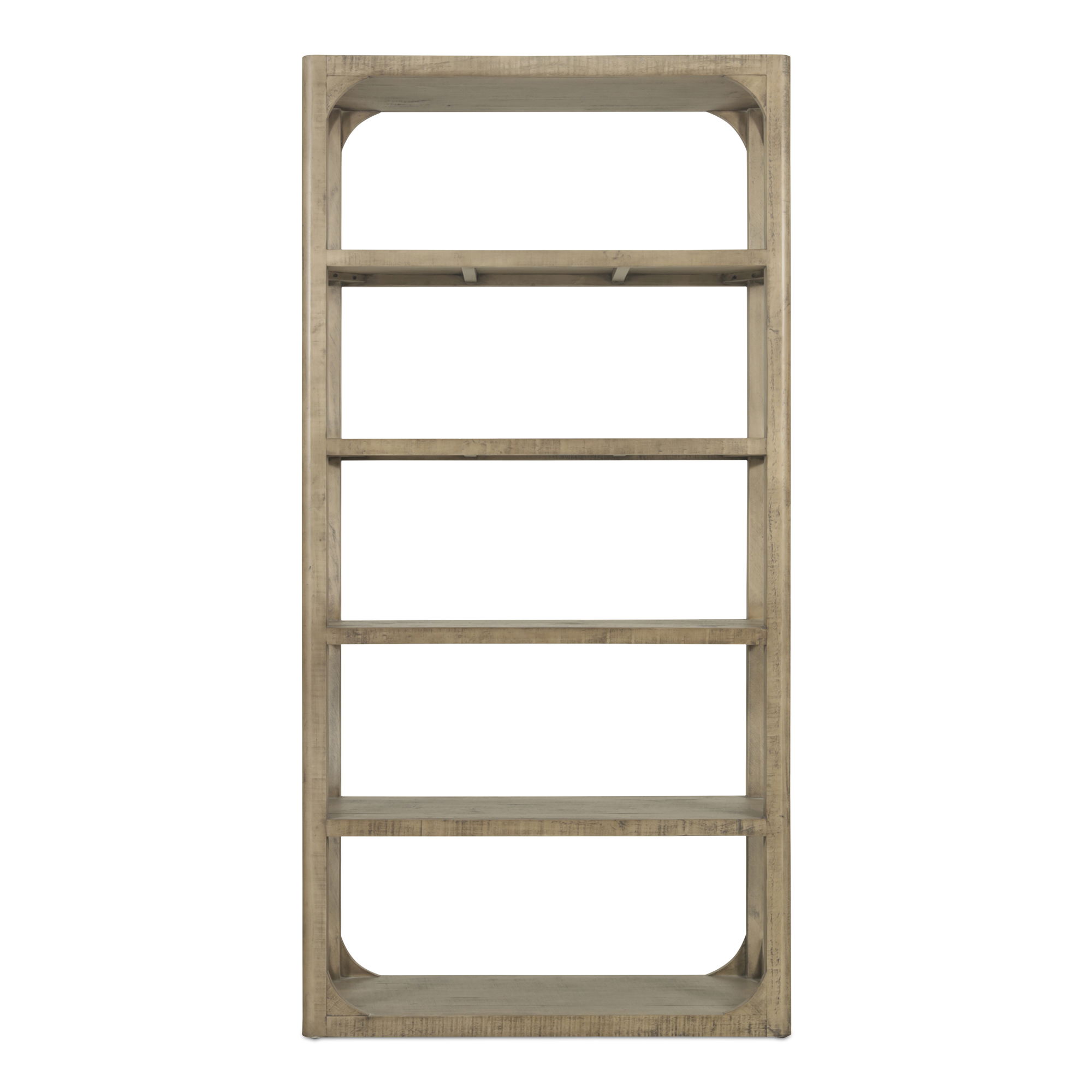 Abbott Bookshelf Brown, Shelving & Bookcase by Moe's Home, 45" width x 91.25" height x 18" depth View 1