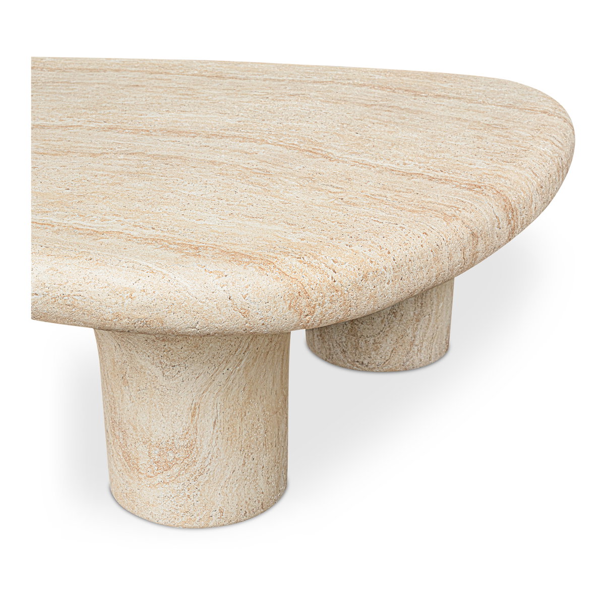 Warby Outdoor Coffee Table Beige, Outdoor Table by Moe's Home, 4'7" width x 1'4" height x 3'6" depth View 7
