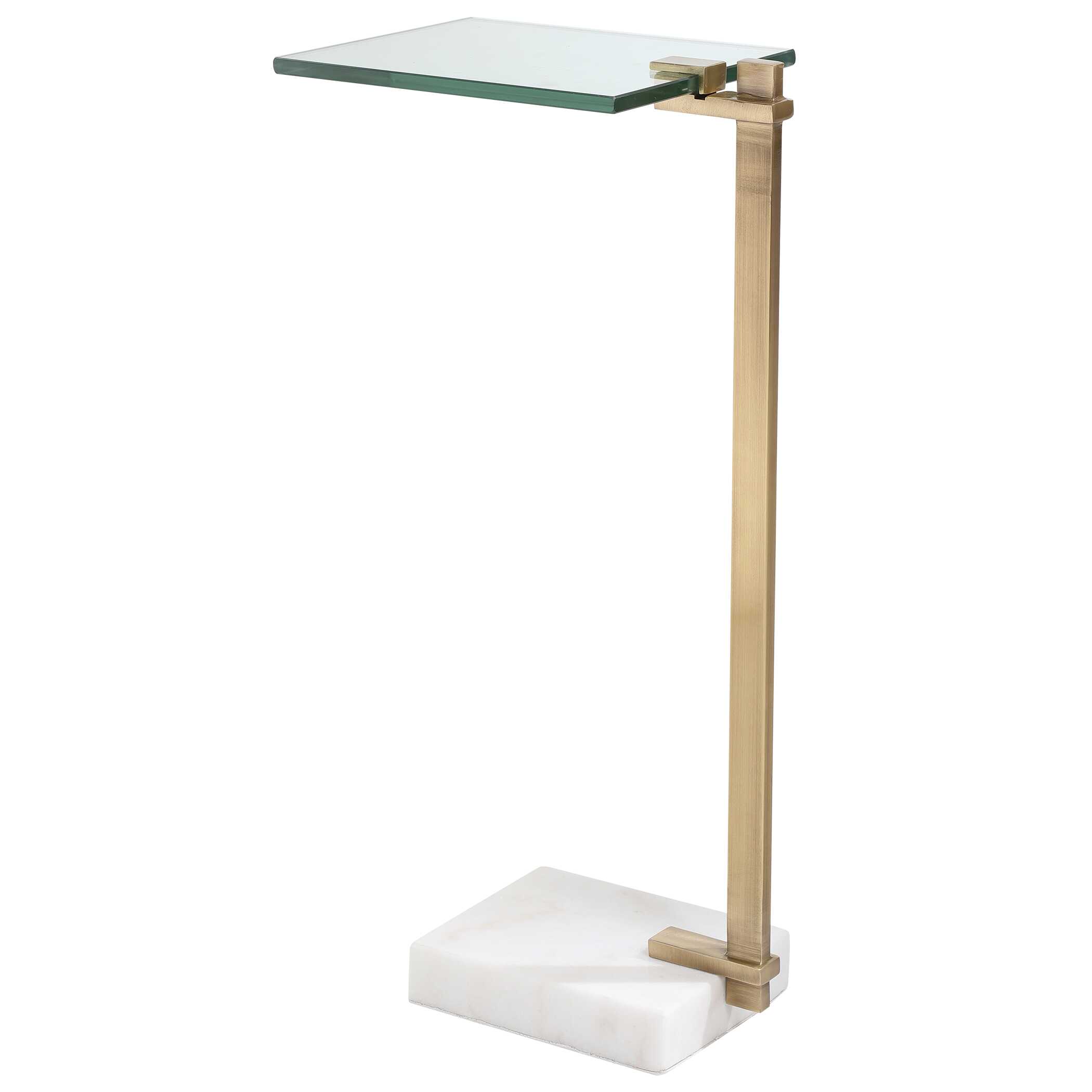 Butler Brass Accent Table, Furniture by Uttermost, 11" width x 23.5" height x 8" depth View 7