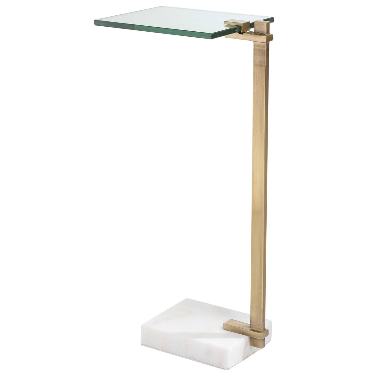 Butler Brass Accent Table, Side & End Table by Uttermost, 11" width x 23.5" height x 8" depth View 7