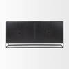 Sloan 80.0L x 17.0W x 36.0H Black Wood with Black Metal Frame Sideboard, Sideboards & Buffet by Mercana, 80" length x 18.75" width x 36.25" height thumbnail 8