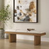 Haden White Upholstery Bench, Benche by Uttermost, 60" width x 18" height x 20.25" depth thumbnail 3