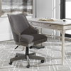Aidrian Charcoal Desk Chair, Accent Chair by Uttermost, 22.5" width x 39" height x 25" depth thumbnail 2