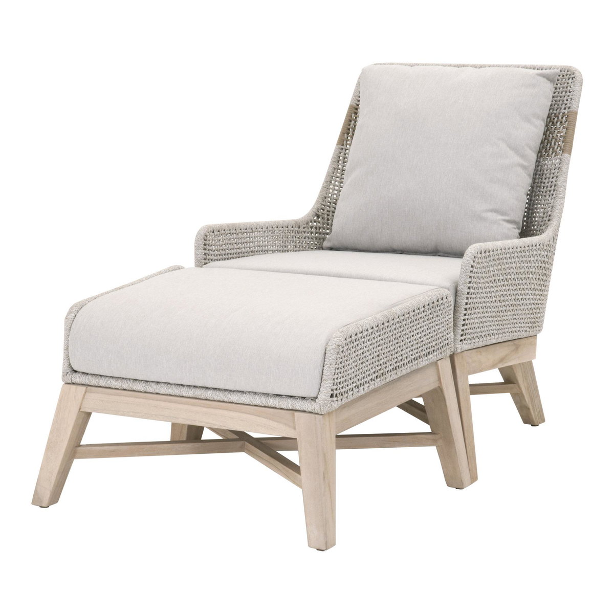 Tapestry Outdoor Footstool, Ottoman by Essentials for Living, 26.5" width x 17.5" height x 21" depth View 4