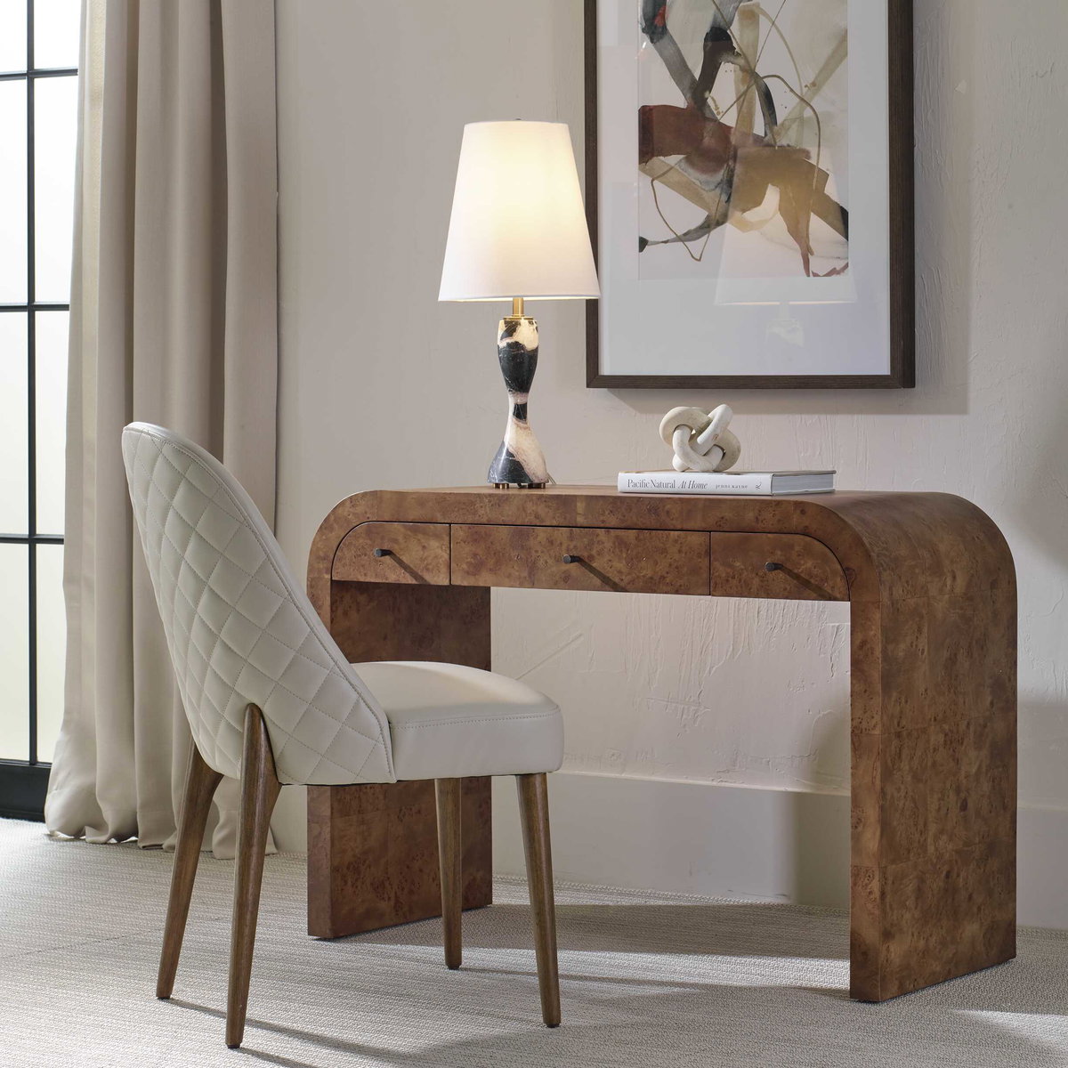 Marcela Panda Marble Buffet Lamp, by Uttermost, 11" width x 25.37" height x 11" depth View 5