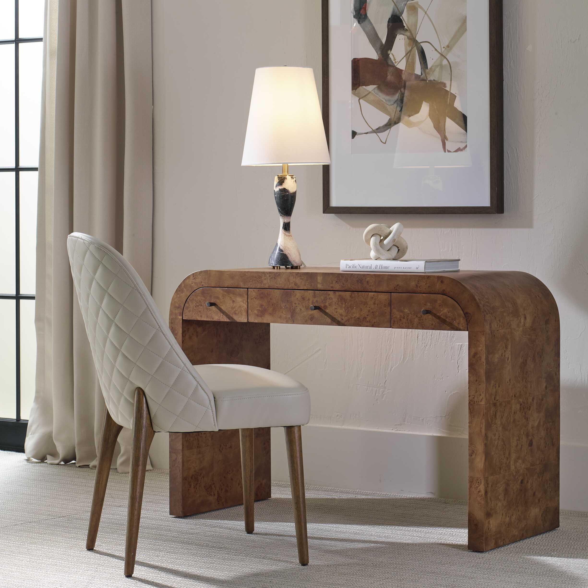 Marcela Panda Marble Buffet Lamp large image 