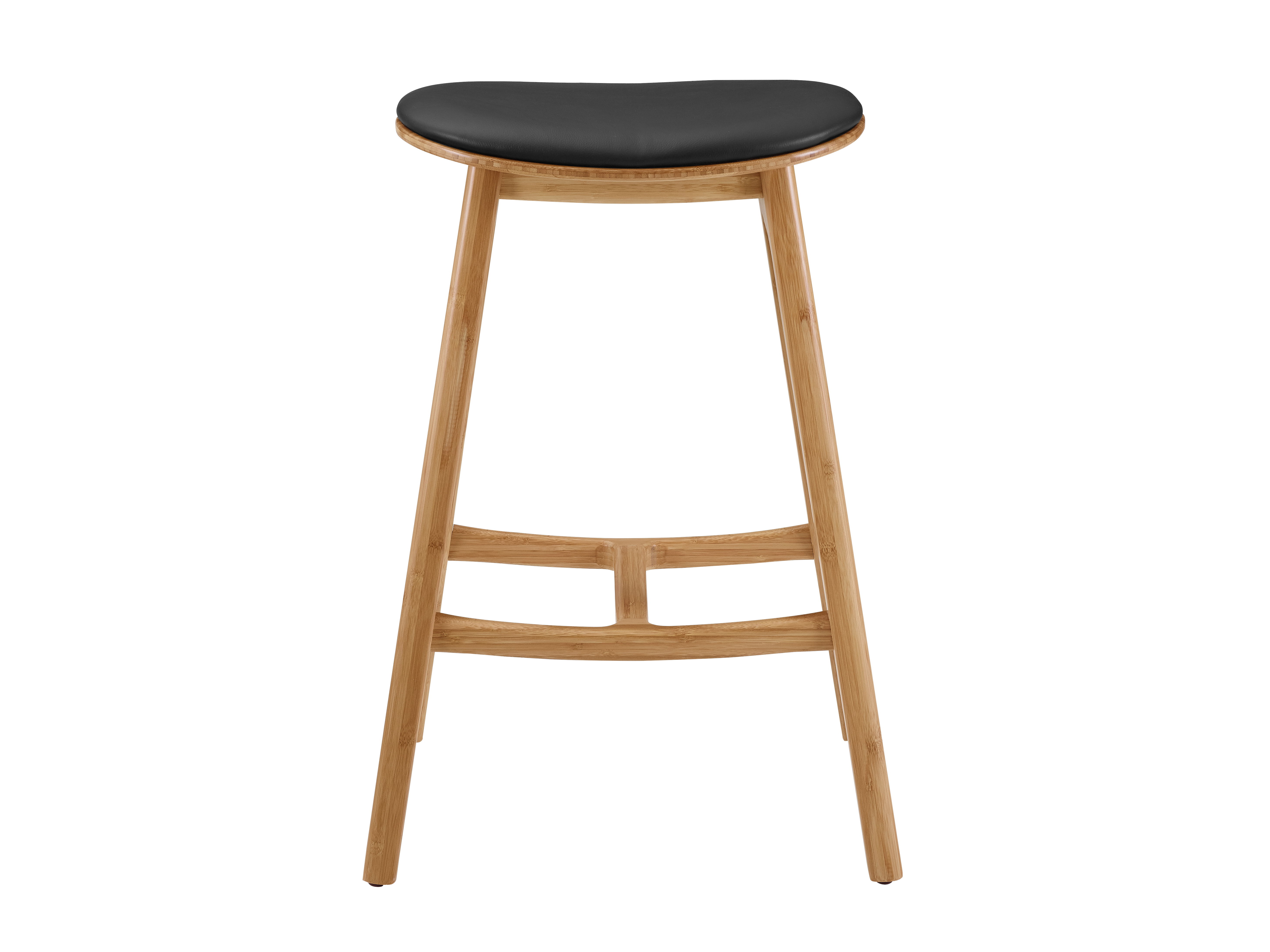 Skol Counter Height Stool With Leather Seat, Caramelized, (Set of 2), Counter & Bar Stool by Greenington, 15.75" length x 20" width x 27.75" height View 3
