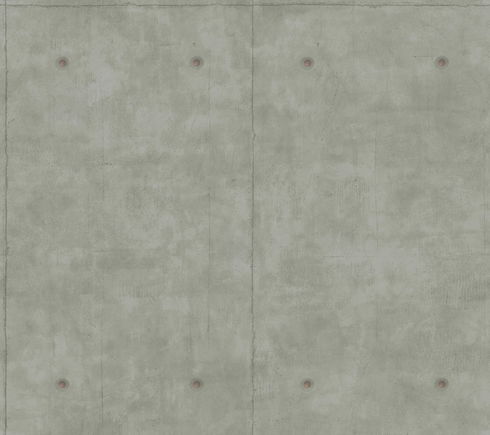 Concrete Dark Grey & Copper Metallic Wallpaper