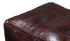Sunday Afternoon Leather Cube Dark Brn, by Sarreid, 1'3" length x 1'3" width x 1'4" height thumbnail 4