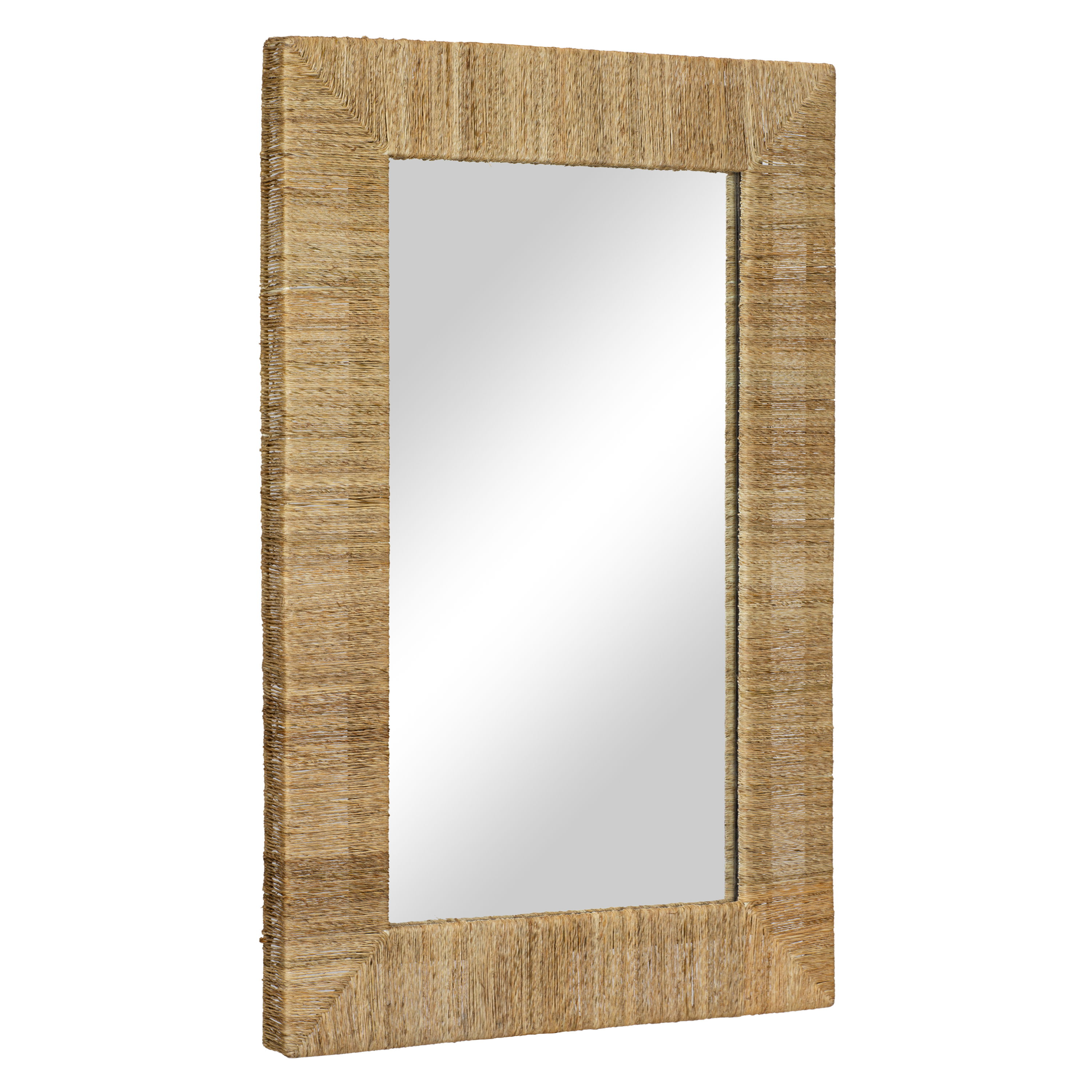 Highball Jute Rectangular Mirror, by Woven, 36.5" length x 24" width x 2" depth View 1